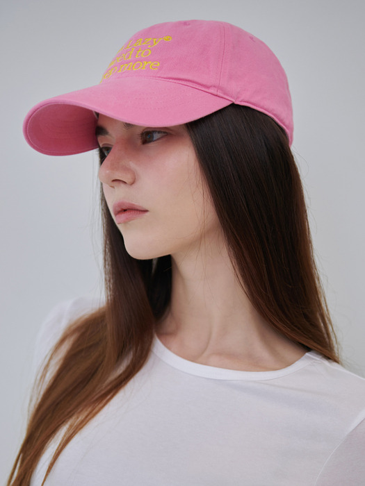 Sleep More Washing Ball Cap (Yellow Pink)