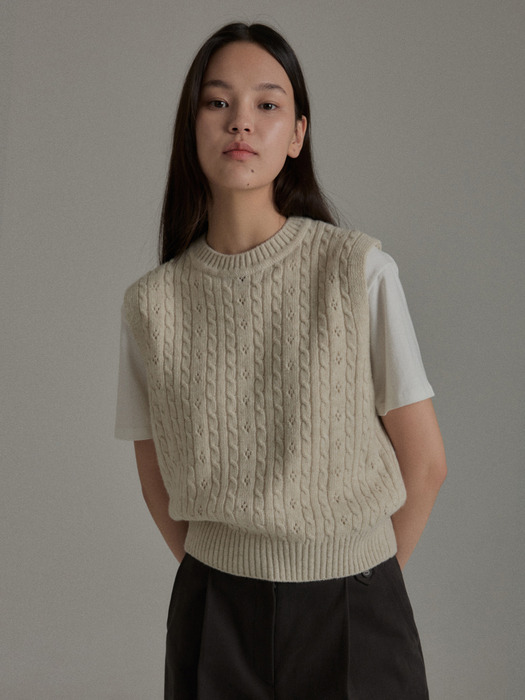 MILLY KNIT VEST (3colors)