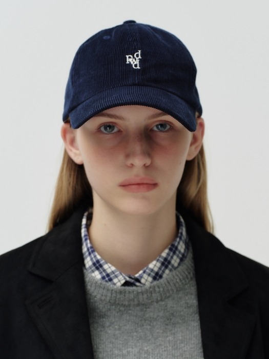 dpwd corduroy cap - dark navy