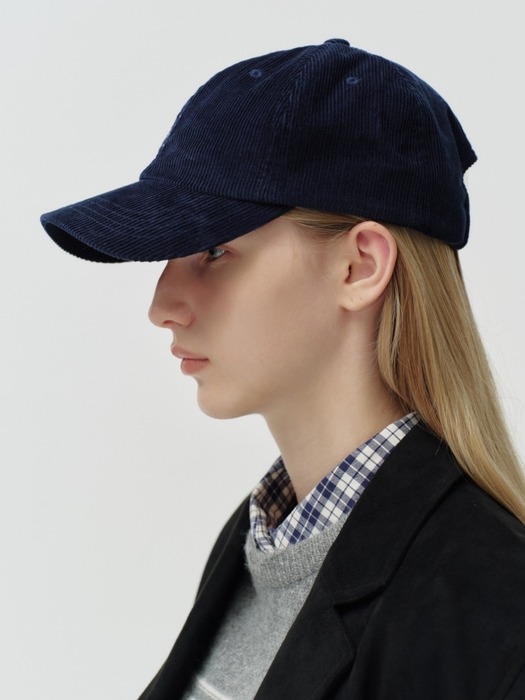 dpwd corduroy cap - dark navy