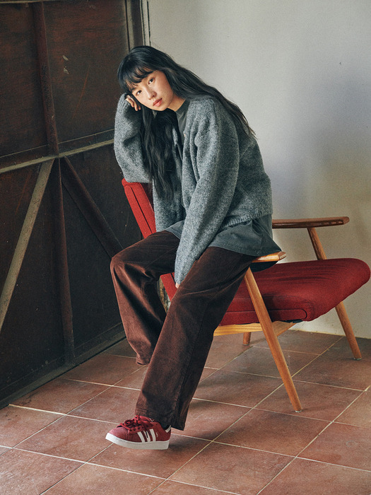 Ebbe Mild Wool Cardigan Charcoal