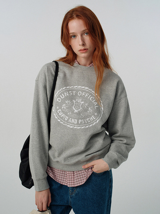 UNISEX CUPID CAMPUS SWEATSHIRT MELANGE GREY_UDTS5A102G2