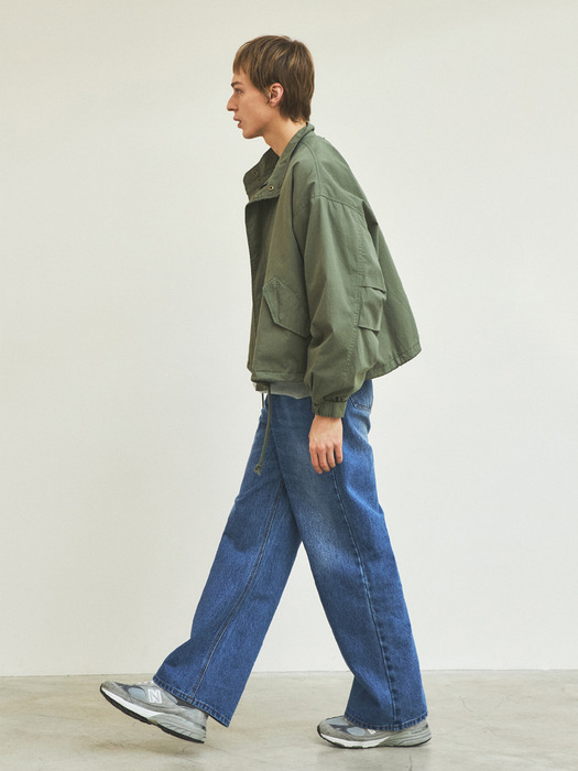 Relaxed Cat Washed Denim Pants_Blue(WC25-PT02)
