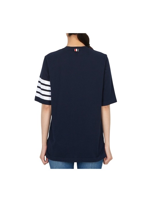 THOM BROWNE レディース 半袖Tシャツ FJS102G 07862 415 Jersey 4 Bar Short Sleeve Tee | Thom Browne