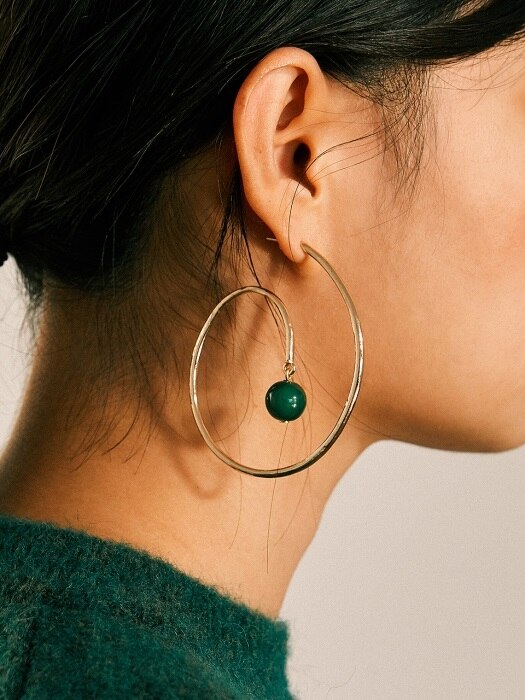 spiral ball earring