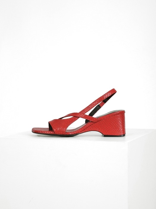 ASYMMETRY SANDAL  - RED