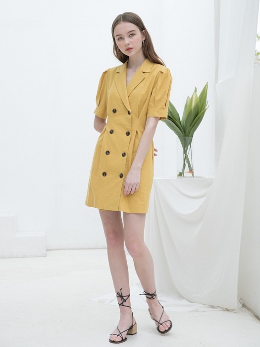 Linen Puff Jacket Dress