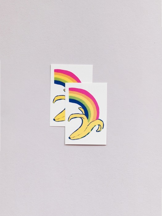 Rainbow Banana Pairs 타투 스티커