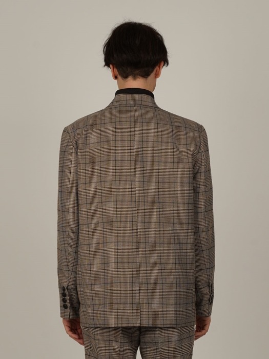 HOUNDS CHECK SET-UP JACKET_BROWN