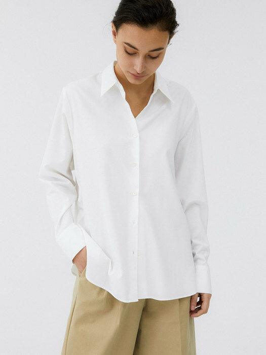 Side Slit Shirts_White
