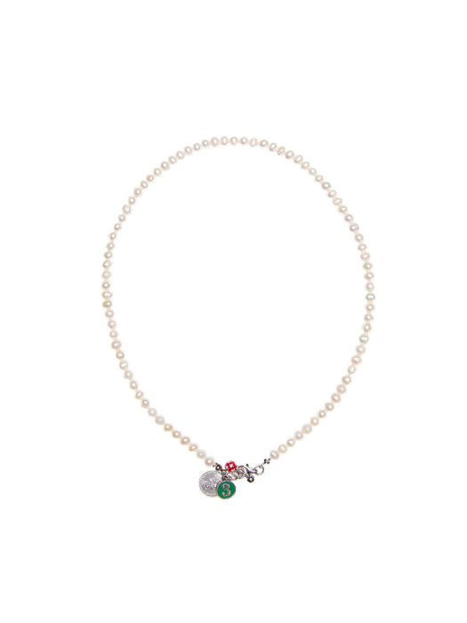 P.S(pearl shell) piercing necklace Green