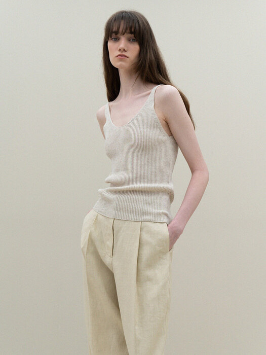 golgi sleeveless knit (oatmeal)