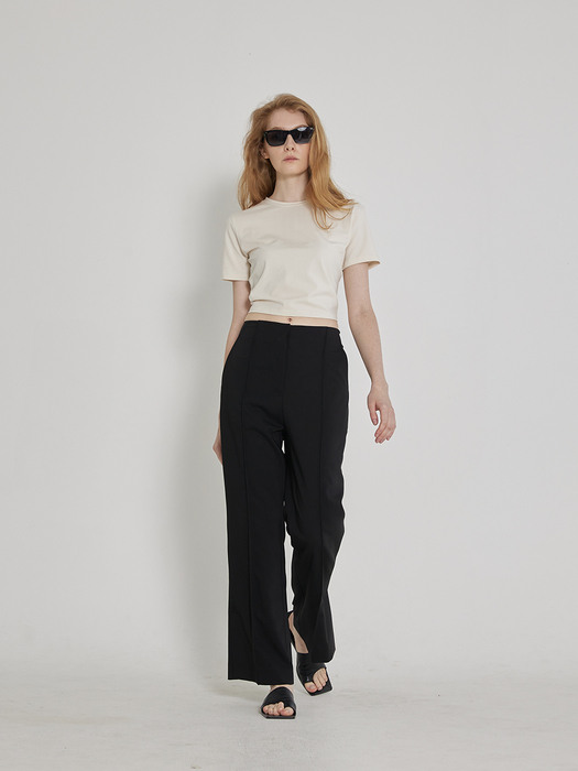 Pintuck Slit Detailed Pants