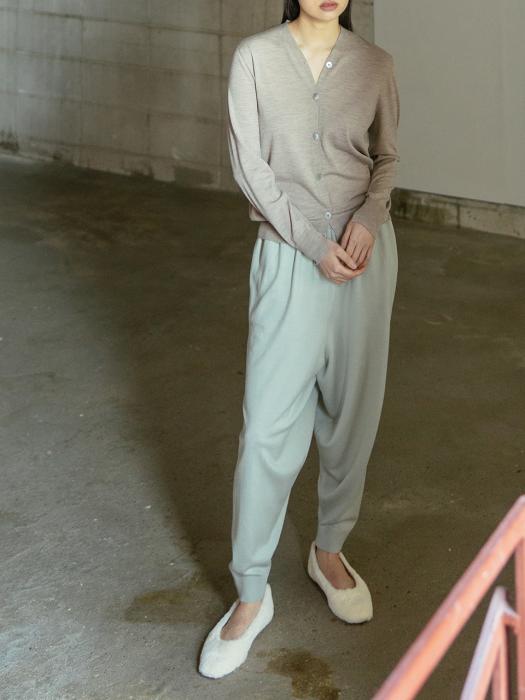 MINT WOOL WIDE JOGGER PANTS