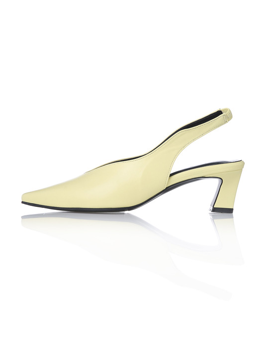 Wave Line Slingback Pumps MD1057 Yellow