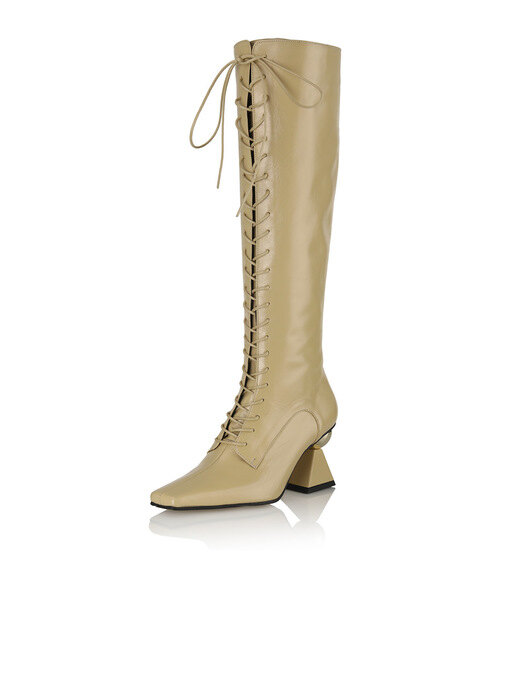 Hailey Lace-up Long Boots / 21AW-B570 / BUTTER