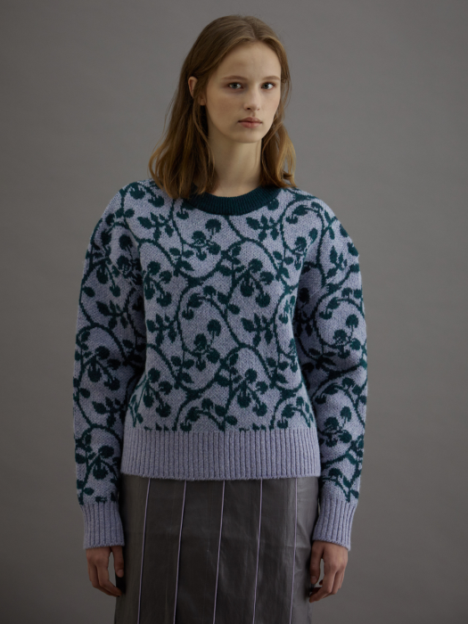 Lierre Detachable Collar Sweater_Purple Heather