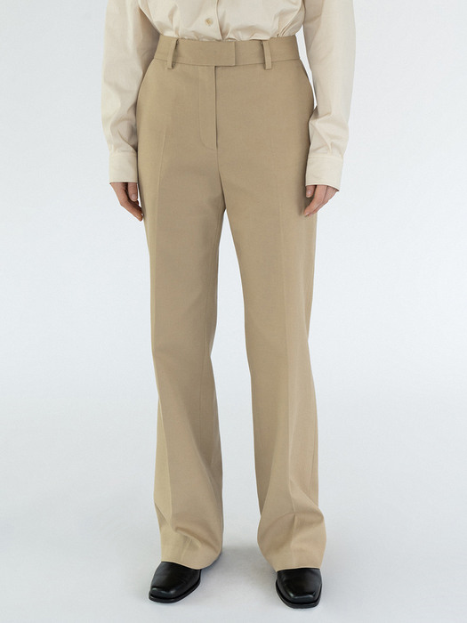 Straight Leg Pants / Beige