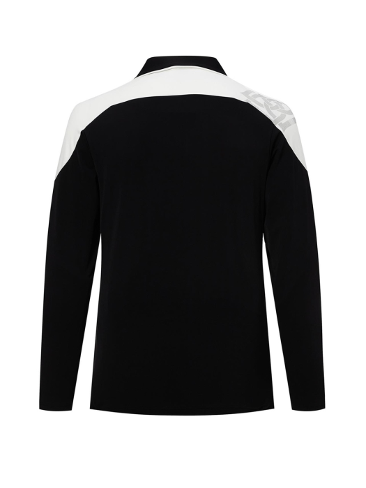 PREMIUM CLASSIC 블랙 프리미엄 로고 원포인트 반집업 티셔츠 (DGTS1D714BK)