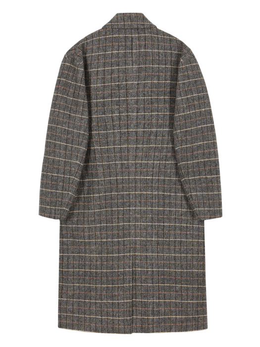 OVERFIT DOUBLE BREASTED WOOL COAT_CHECK