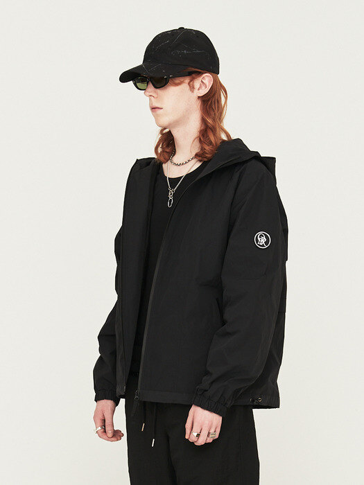 BLACK RAGLAN HOODIE CARBON JACKET