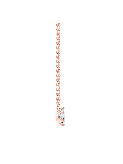 Solitaire oval necklace(rose gold)