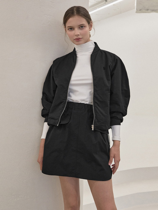 셔링 포켓 윈드브레이커 스커트 _ Shirring Pocket Windbreaker Skirt