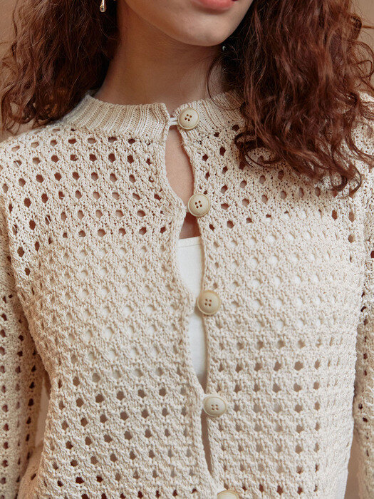 TWS NETTING KNIT CARDIGAN_3 COLOR