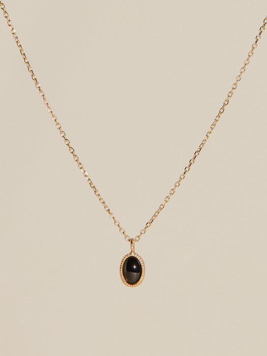 14k Black Onyx Natural Necklace