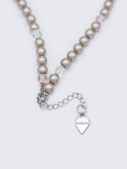 Swarovski pearl flower clover Necklace 스와로브스키 진주 플라워 클로버 참 포인트 목걸이