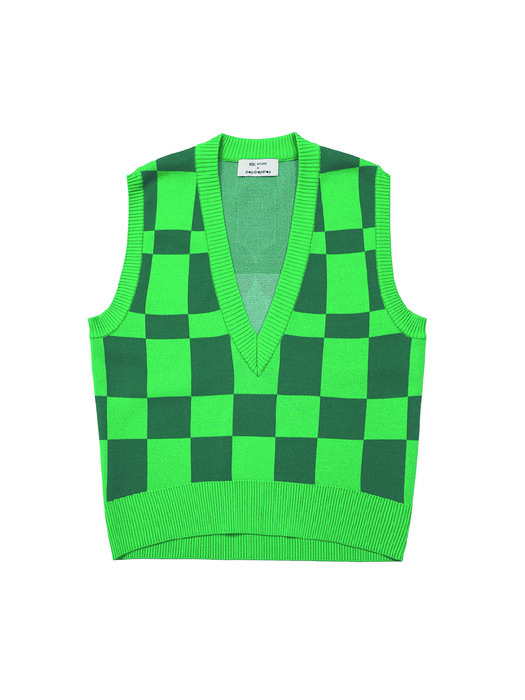 DRP V-Neck Knit Vest(green)