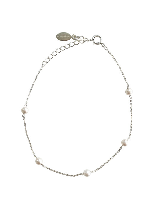 [단독] white merry pearl bracelet (Silver 925)