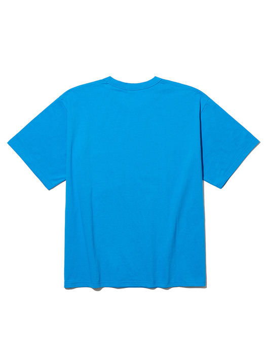 HEAVY COTTON OVER POCKET S/S TEE BLUE