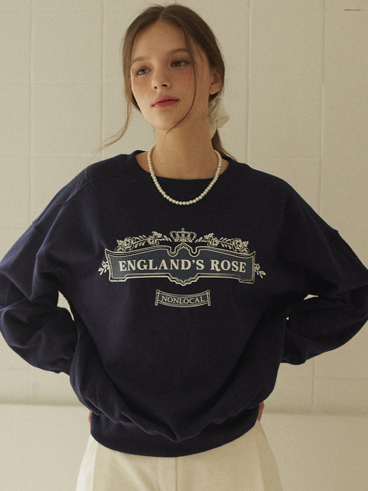 Emblem flag Sweatshirt - Navy