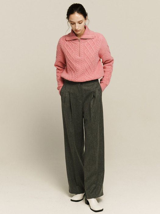 [Day-wool] Wide-leg Wool Trousers_3color