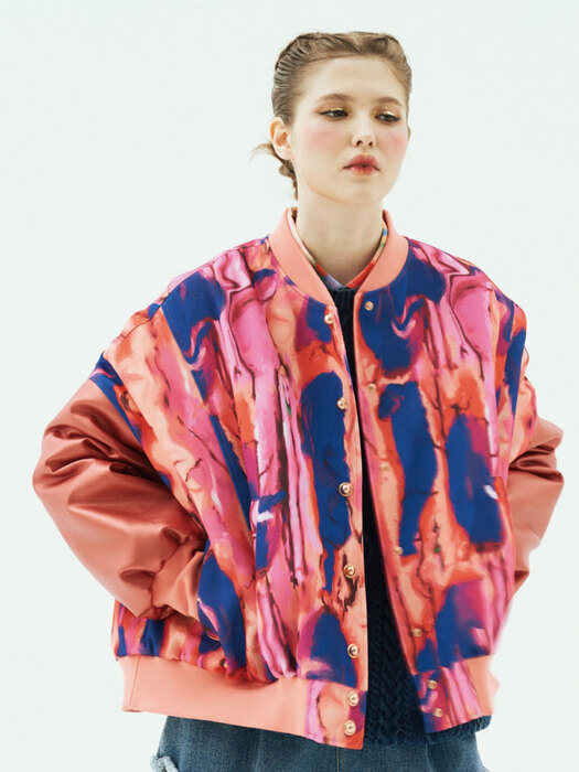 Floral Print Trench Bomber Jacket 