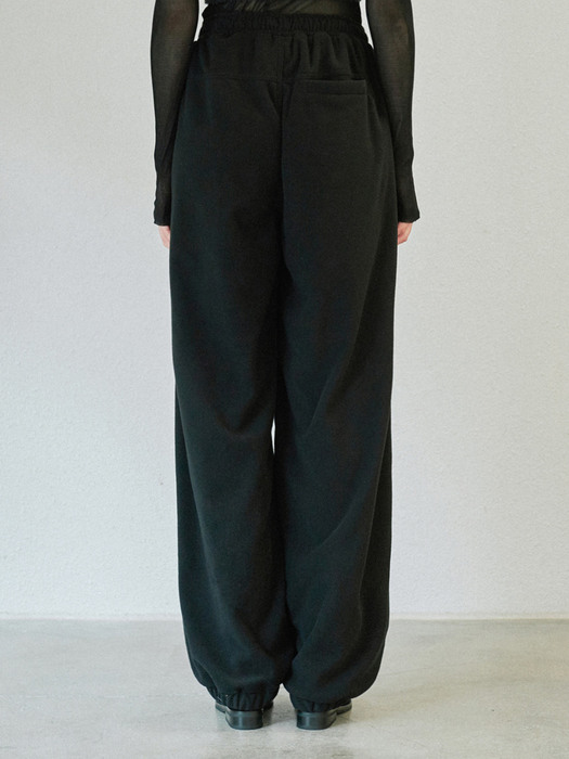 BANDING FLEECE PANTS (black)