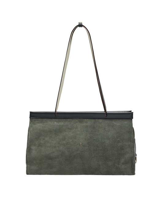 Diana Suede Shoulder Bag M Khaki