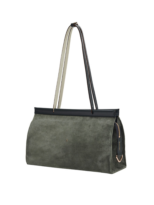 Diana Suede Shoulder Bag M Khaki