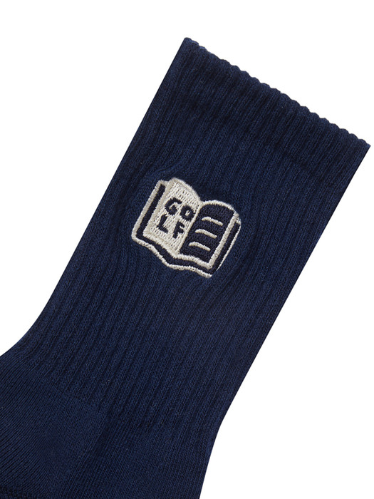Textbook Logo Socks - Navy