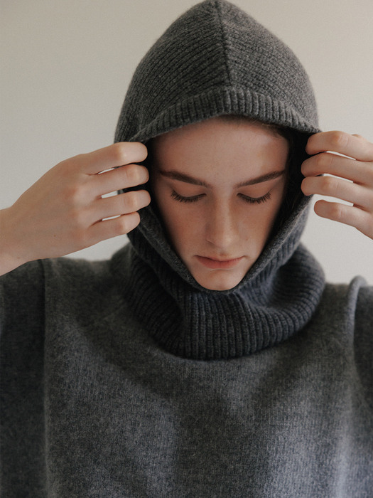 Cashmere Blended Balaclava (D/Gray)