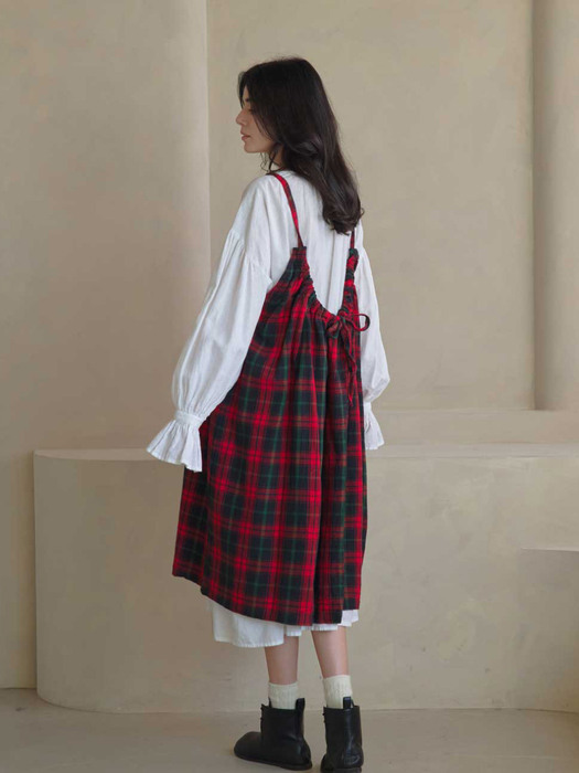 Tartan checkered sleeveless dress