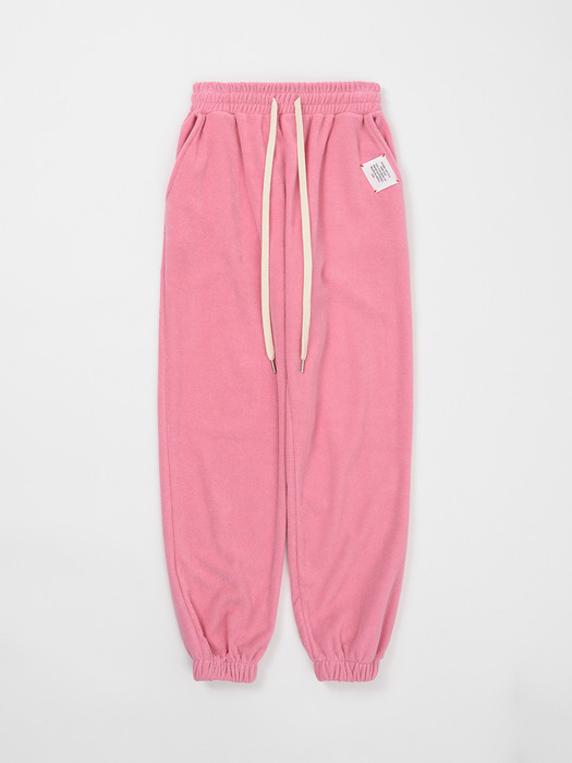 TERRY LETTER PANTS (Pink)