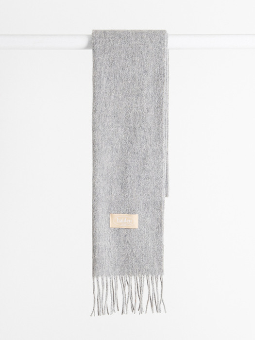 wool color muffler (M007_grey)