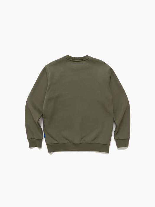 (기모) basic small logo color sweatshirt_Light Green