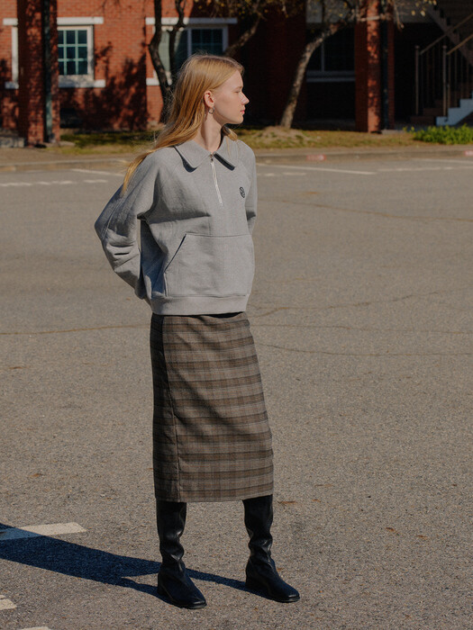 CAR CHECK SKIRT_GRAY