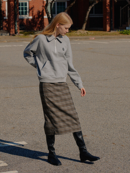 CAR CHECK SKIRT_GRAY