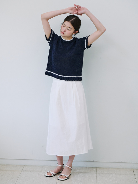 COTTON LONG SKIRT_WHITE