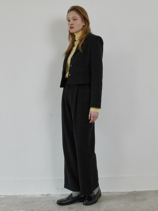 Long Tweed Pants  black (WE3121T255)