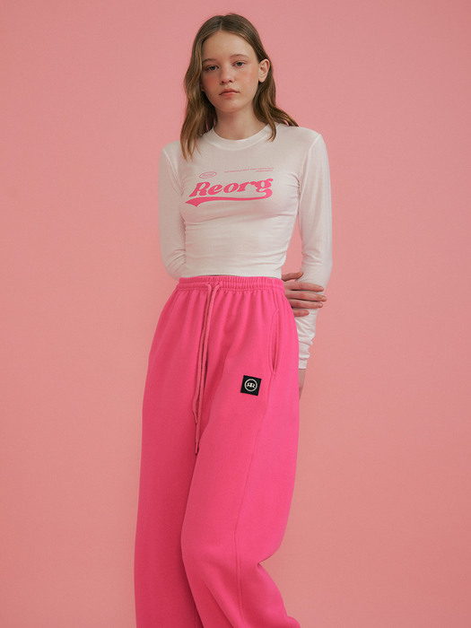 POD PATCH STRING PANTS PINK PEACOCK